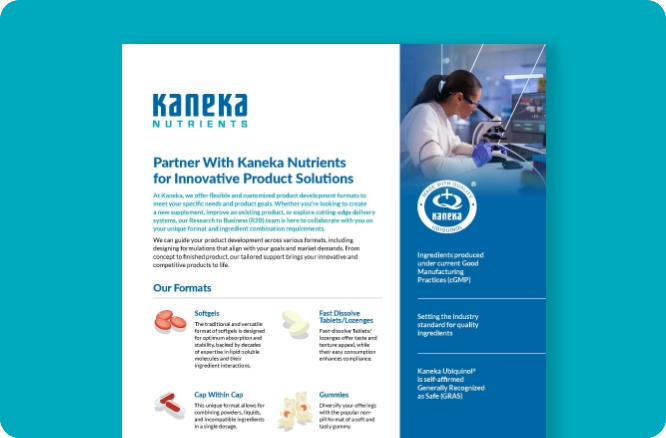 Kaneka Nutrients Formats fact sheet