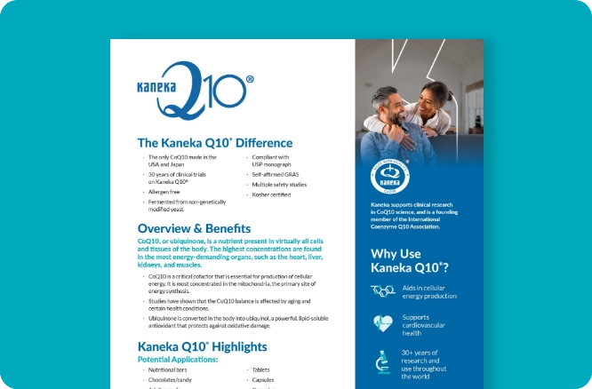 Kaneka Q10 fact sheet