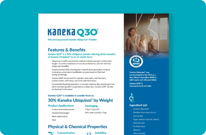 Kaneka Q30 fact sheet