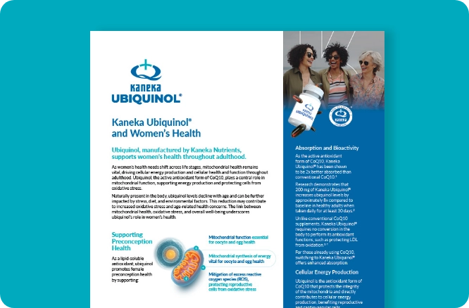 Kaneka Ubiquinol and Women's Health