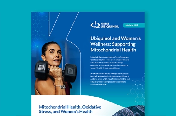 Kaneka Nutrients infographic: Ubiquinol and Women's Wellness, Supporting Mitochondrial Health